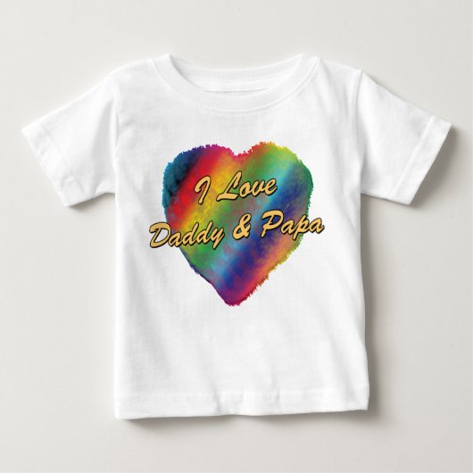 I Liebe-Vati und Papa Baby T-shirt (Vorderseite)
