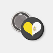I Liebe Vatikanstadt-Flagge Magnet (Vorderseite/Rückseite)