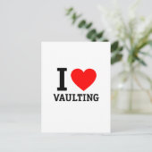 I Liebe Vaulting Postkarte (Stehend Vorderseite)