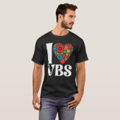 I Liebe VBS Vacation Bible School Crew Lehrerin Ch T-Shirt (Vorne ganz)