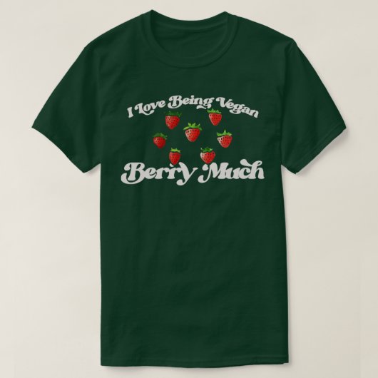 I Liebe Vegan Berry Much2 T-Shirt (Design vorne)