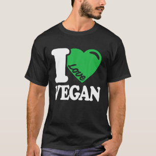 I Liebe Vegan - Vintages Retro Herz Vegane Pflanze T-Shirt