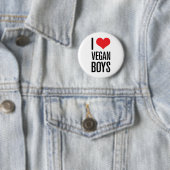I Liebe-vegane Jungen Button (Beispiel)