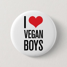 I Liebe-vegane Jungen Button