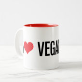 I Liebe-vegane Jungen Zweifarbige Tasse (Vorderseite Links)