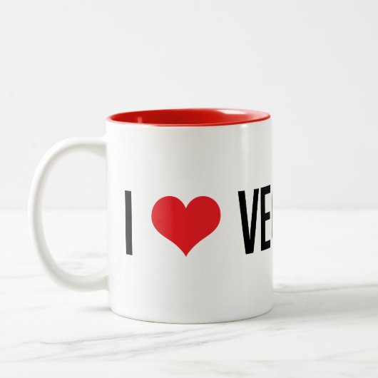 I Liebe-vegane Jungen Zweifarbige Tasse (Links)