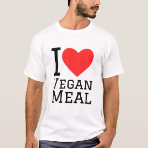 I Liebe vegane Mahlzeit T-Shirt