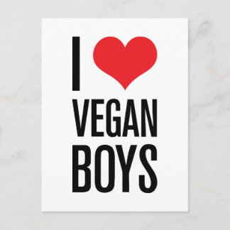 I Liebe Veganer Jungen Postkarte