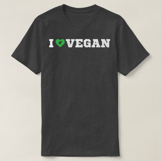 I Liebe veganer Lebensstil T-Shirt (Design vorne)