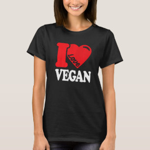 I Liebe Veganer Vintager Retro Herz Vegane Pflanze T-Shirt