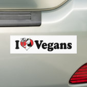 I Liebe Vegans Autoaufkleber (Auf Auto)