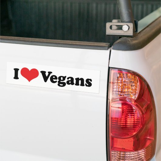 I Liebe Vegans Autoaufkleber (Auf Lkw)