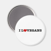 I Liebe Vegans Magnet (Vorderseite/Rückseite)