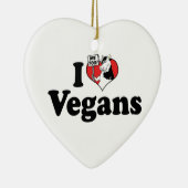 I Liebe Vegans Ornament (Rechts)