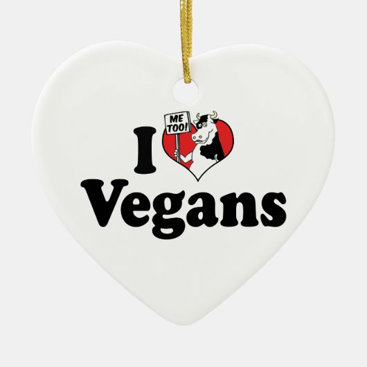 I Liebe Vegans Ornament (Vorne)