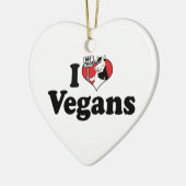 I Liebe Vegans Ornament (Links)