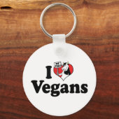 I Liebe Vegans Schlüsselanhänger (Vorderseite)