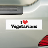 I Liebe Vegetarier Autoaufkleber (Auf Auto)