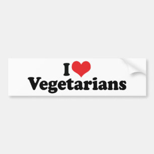 I Liebe Vegetarier Autoaufkleber