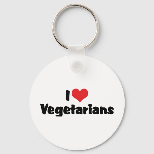 I Liebe Vegetarier Schlüsselanhänger (Vorderseite)