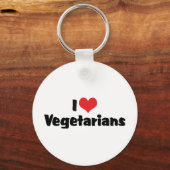 I Liebe Vegetarier Schlüsselanhänger (Vorderseite)