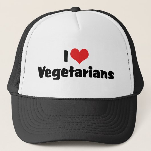 I Liebe Vegetarier Truckerkappe (Vorderseite)