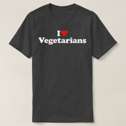 I Liebe Vegetarier Vegetarier t Vegan Vegetarier T-Shirt (Design vorne)