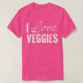 I Liebe Veggies Cool Vegetarier Veganer T-Shirt (Design vorne)