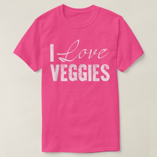 I Liebe Veggies Cool Vegetarier Veganer T-Shirt (Design vorne)