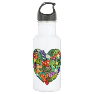 I Liebe Veggies Edelstahlflasche