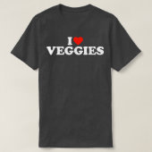 I Liebe Veggies Funny Vegetarian I Liebe Veggies T-Shirt (Design vorne)