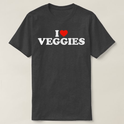 I Liebe Veggies Funny Vegetarian I Liebe Veggies T-Shirt (Design vorne)