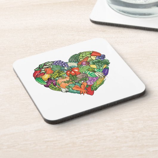 I Liebe Veggies Getränkeuntersetzer (Linke Seite)