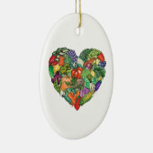 I Liebe Veggies Keramik Ornament (Rechts)