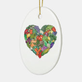 I Liebe Veggies Keramik Ornament (Links)