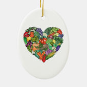 I Liebe Veggies Keramik Ornament (Hinten)