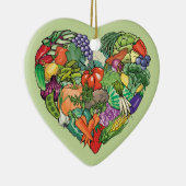 I Liebe Veggies Keramik Ornament (Rechts)
