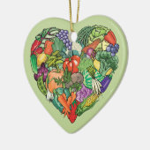 I Liebe Veggies Keramik Ornament (Links)