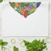 I Liebe Veggies Küchentuch (Gefaltet)