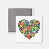 I Liebe Veggies Magnet (Vorderseite/Rückseite)
