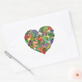I Liebe Veggies Ovaler Aufkleber (Umschlag)