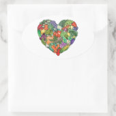I Liebe Veggies Ovaler Aufkleber (Tasche)