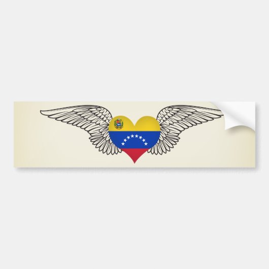 I Liebe Venezuela - Flügel Autoaufkleber (Vorne)