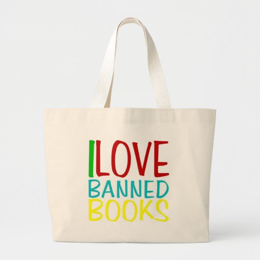 I Liebe-verbotene Buch-Tasche Jumbo Stoffbeutel (Vorne)