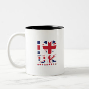 I Liebe Vereinigtes Königreich - Vereinigtes König Zweifarbige Tasse