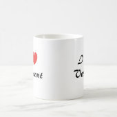 I Liebe Vermont Heart Typografy Coffee Tasse (Mittel)