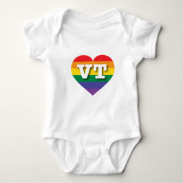 I Liebe Vermont Rainbow Heart Baby Strampler