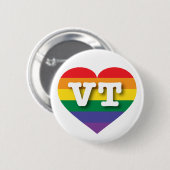 I Liebe Vermont Rainbow Heart Button (Vorne & Hinten)