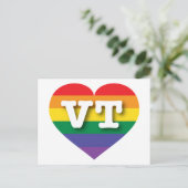 I Liebe Vermont Rainbow Heart Postkarte (Stehend Vorderseite)