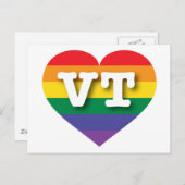 I Liebe Vermont Rainbow Heart Postkarte (Vorne/Hinten)